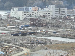 海岸付近の被災状況