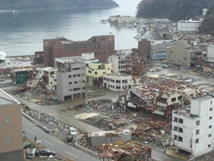 海岸付近の被災状況