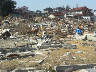 原釜地区の津波被害