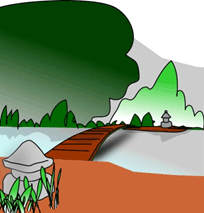 民話「ひょうたん池の伝説」の画像