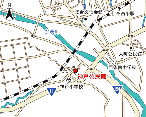 神戸公民館周辺地図