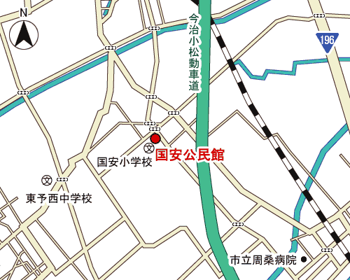 国安公民館周辺地図