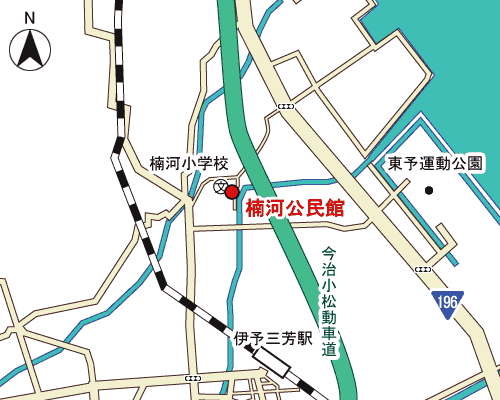 楠河公民館周辺地図