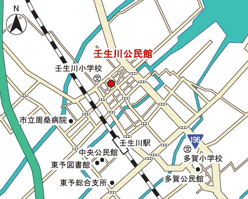 壬生川公民館周辺地図