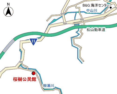 桜樹公民館周辺地図