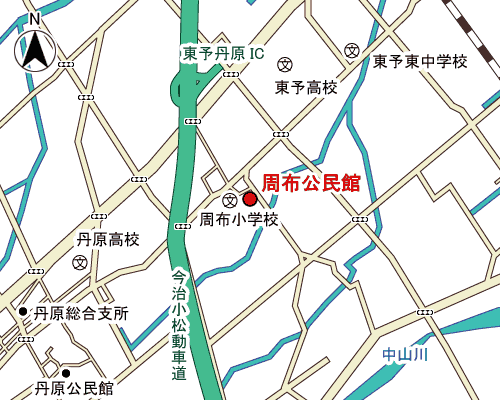 周布公民館周辺地図