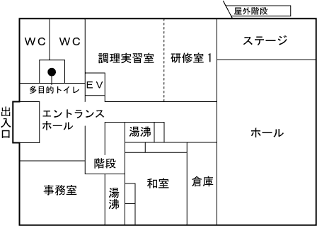 丹原公民館1階施設案内図