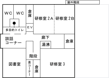 丹原公民館2階施設案内図