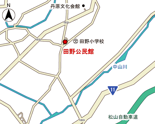 田野公民館周辺地図