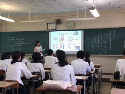 西条高等学校で実施した講義の様子