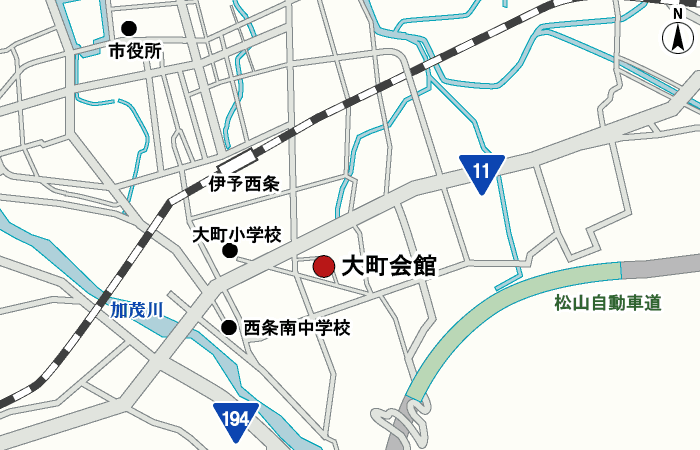 大町会館周辺地図