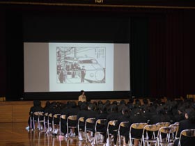 西条農業高校の講演会の写真2