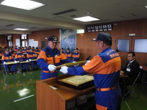 愛媛県消防協会長表彰　規律章　受賞者