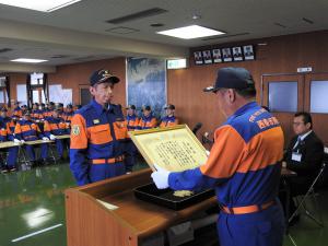 愛媛県消防協会長表彰　勤続章　受賞者