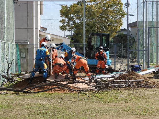 土砂の掻き出し