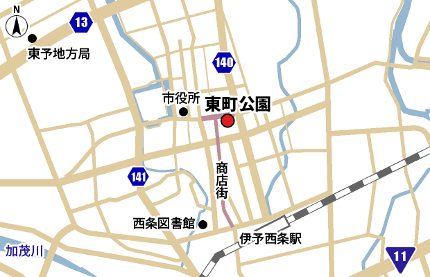 東町公園 周辺図（広域）