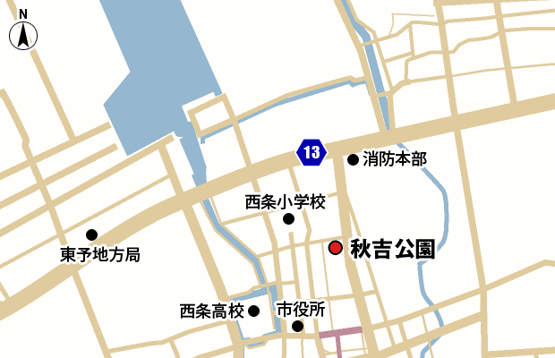 秋吉公園 周辺図（広域）
