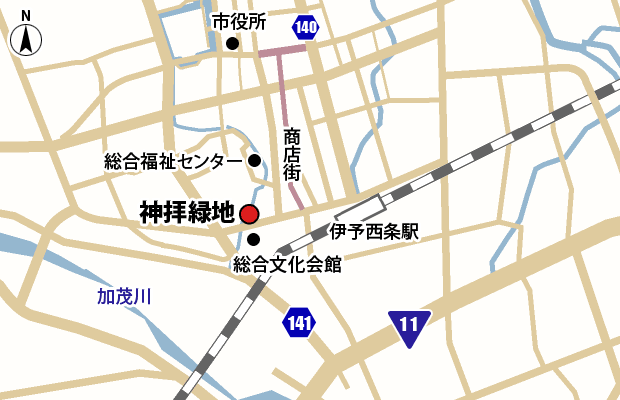 神拝緑地 周辺図（広域）