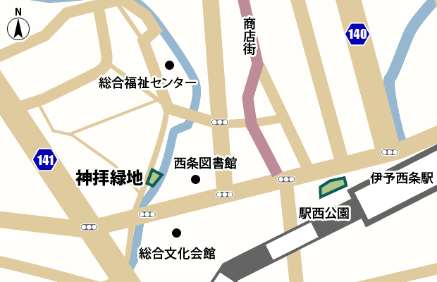 神拝緑地 周辺図（詳細）