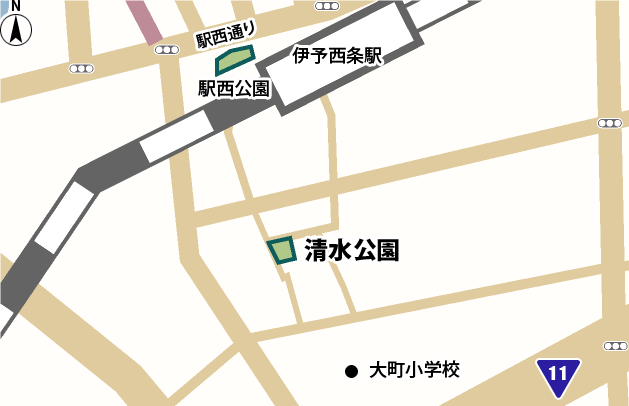 清水公園 周辺図（詳細）