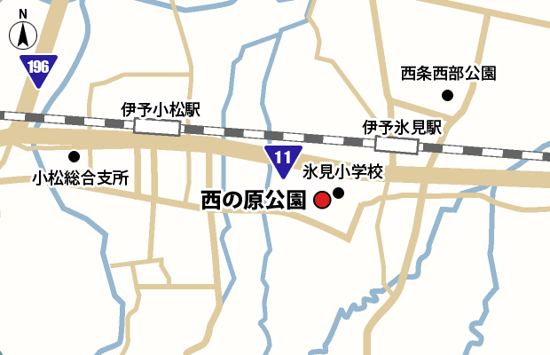 西の原公園 周辺図（広域）