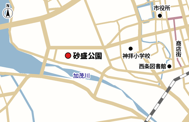 砂盛公園 周辺図（広域）