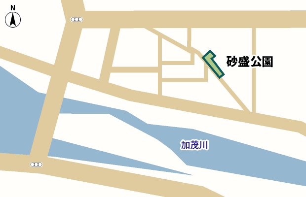 砂盛公園 周辺図（詳細）