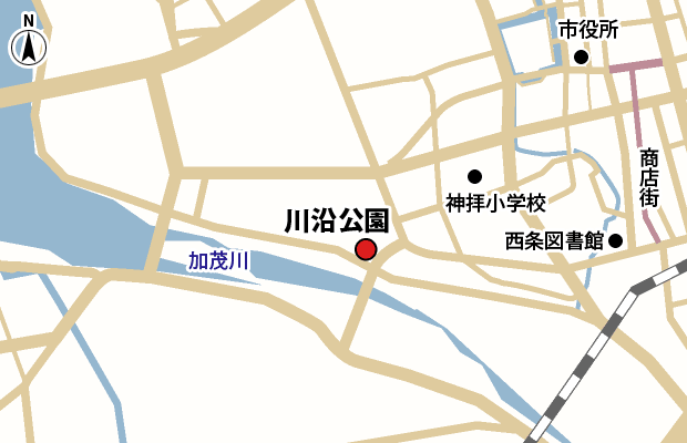 川沿公園 周辺図（広域）