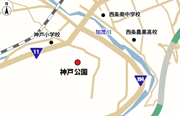 神戸公園 周辺図（広域）