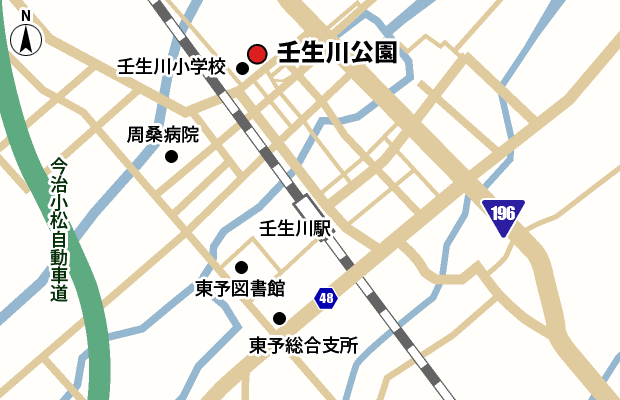 壬生川公園 周辺図（広域）