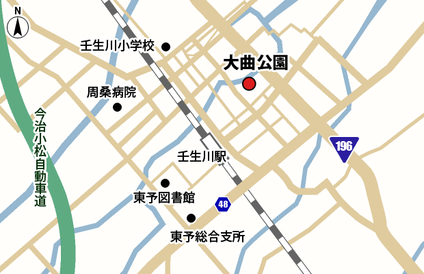 大曲公園 周辺図（広域）