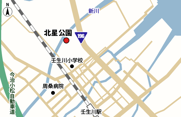 北星公園 周辺図（広域）