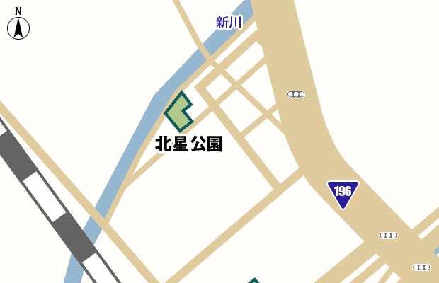 北星公園 周辺図（詳細）