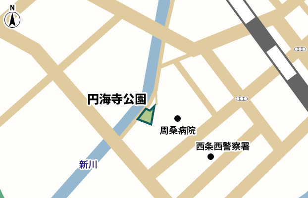 円海寺公園 周辺図（詳細）