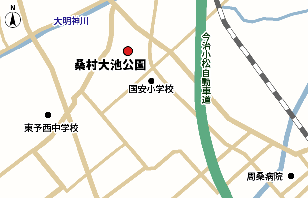 桑村大池公園 周辺図（広域）