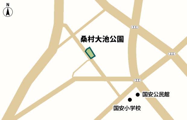 桑村大池公園 周辺図（詳細）