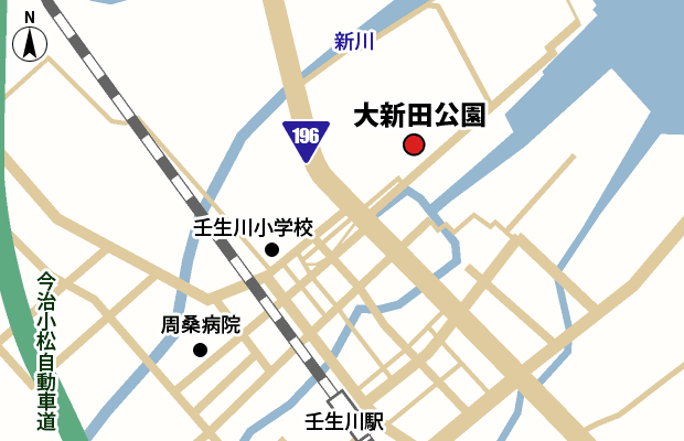 大新田公園 周辺図（広域）