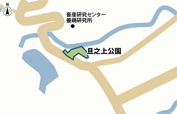 旦之上公園 周辺図（詳細）