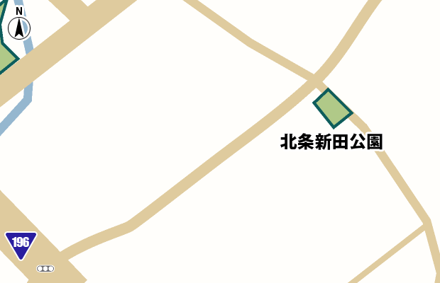 北条新田公園 周辺図（詳細）
