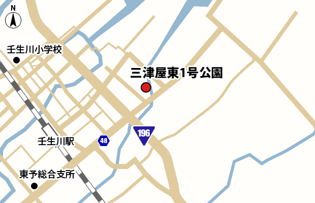 三津屋東1号公園 周辺図（広域）