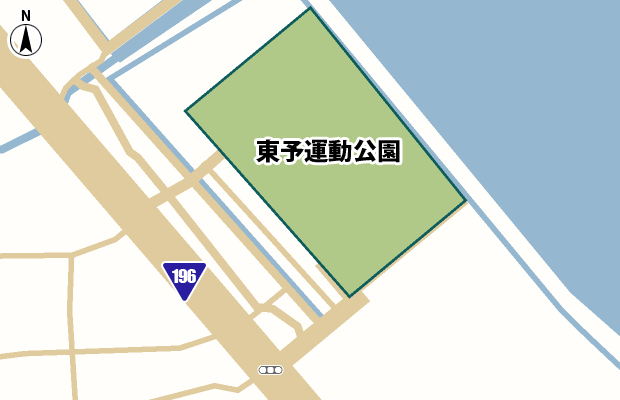 東予運動公園 周辺図（詳細）