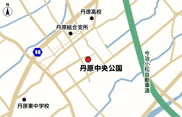 丹原中央公園 周辺図（広域）