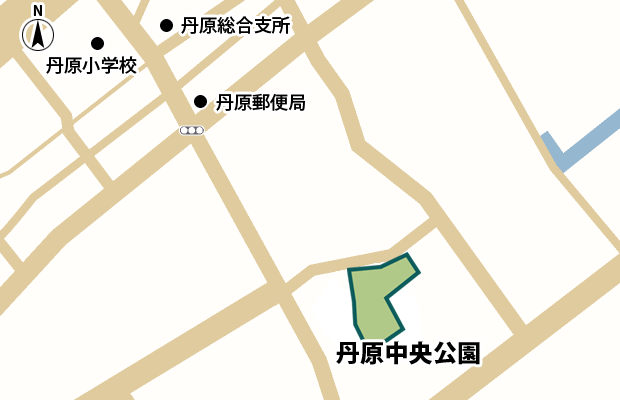 丹原中央公園 周辺図（詳細）