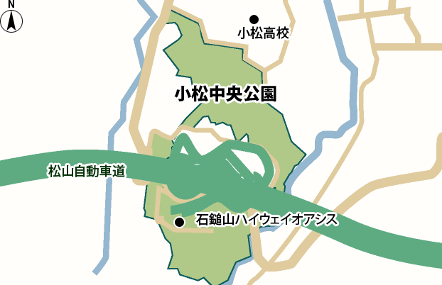 小松中央公園 周辺図（詳細）