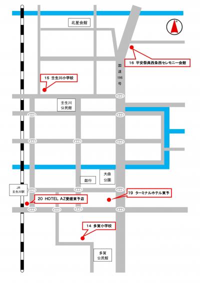 津波避難ビルの位置図