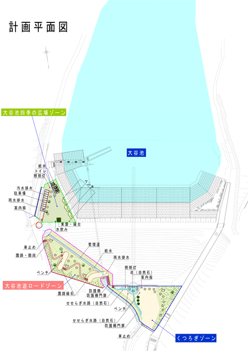 大谷池周辺環境整備の計画図