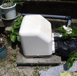 家庭用電動井戸ポンプの写真