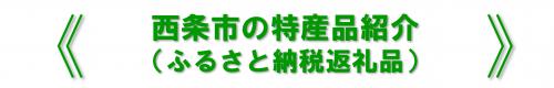 西条市の特産品紹介（ふるさと納税返礼品）