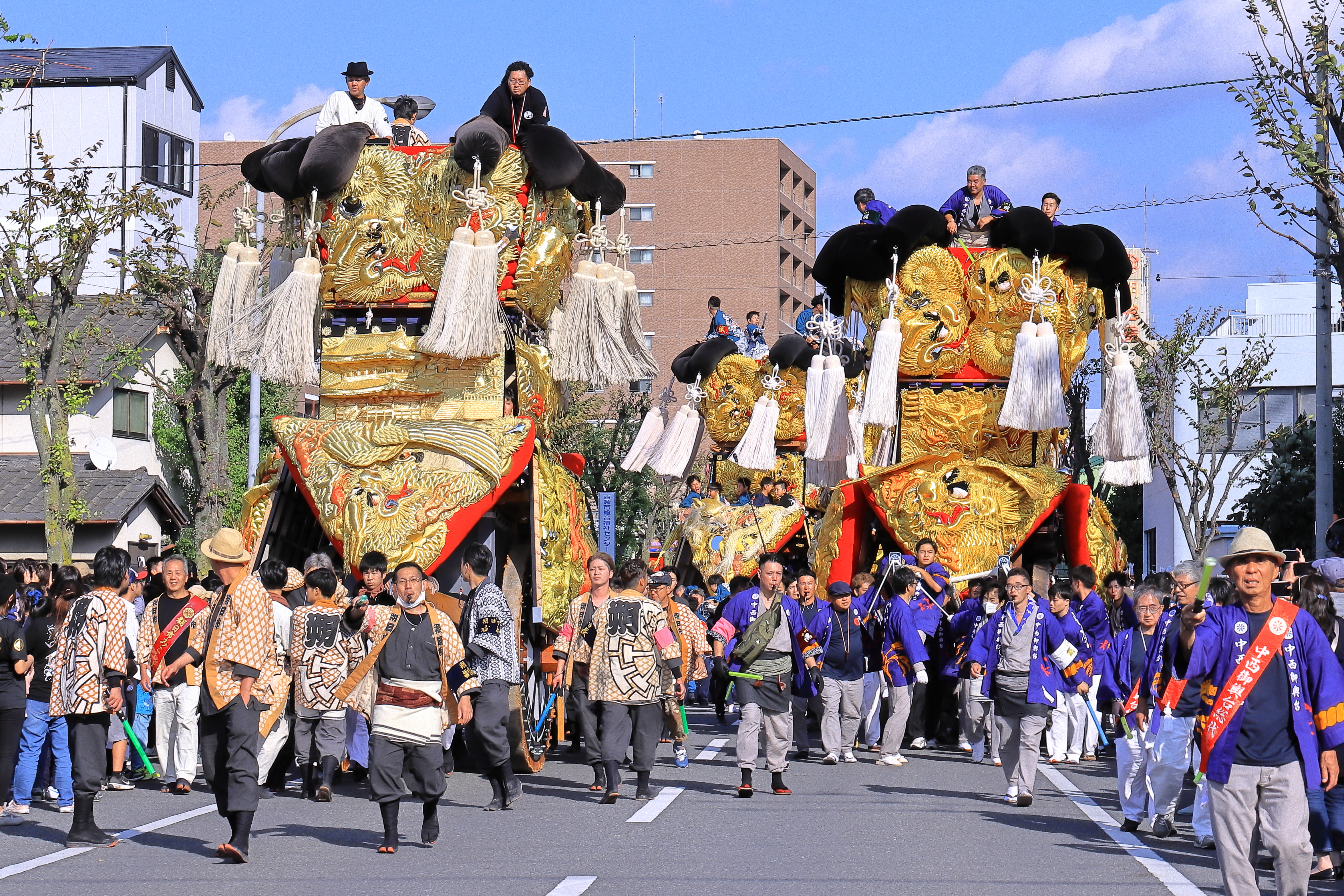 神輿三台勢ぞろい