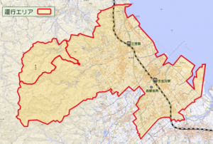 黒谷地区運行エリア図